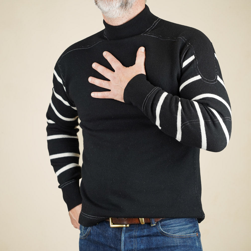 Wearmasters Lot 583 High Neck Sweater - Black