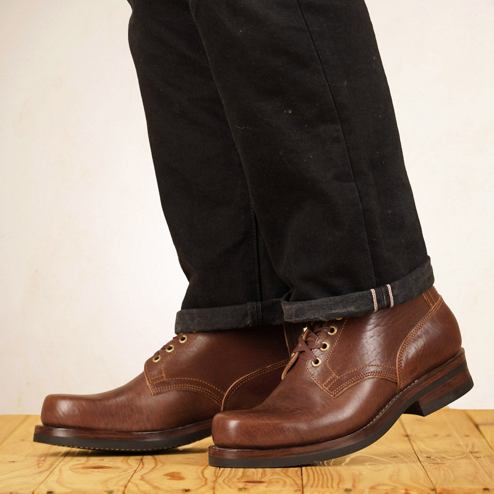 Matrix 5.7” Work Boots - Chocolate Horsebutt strip leather