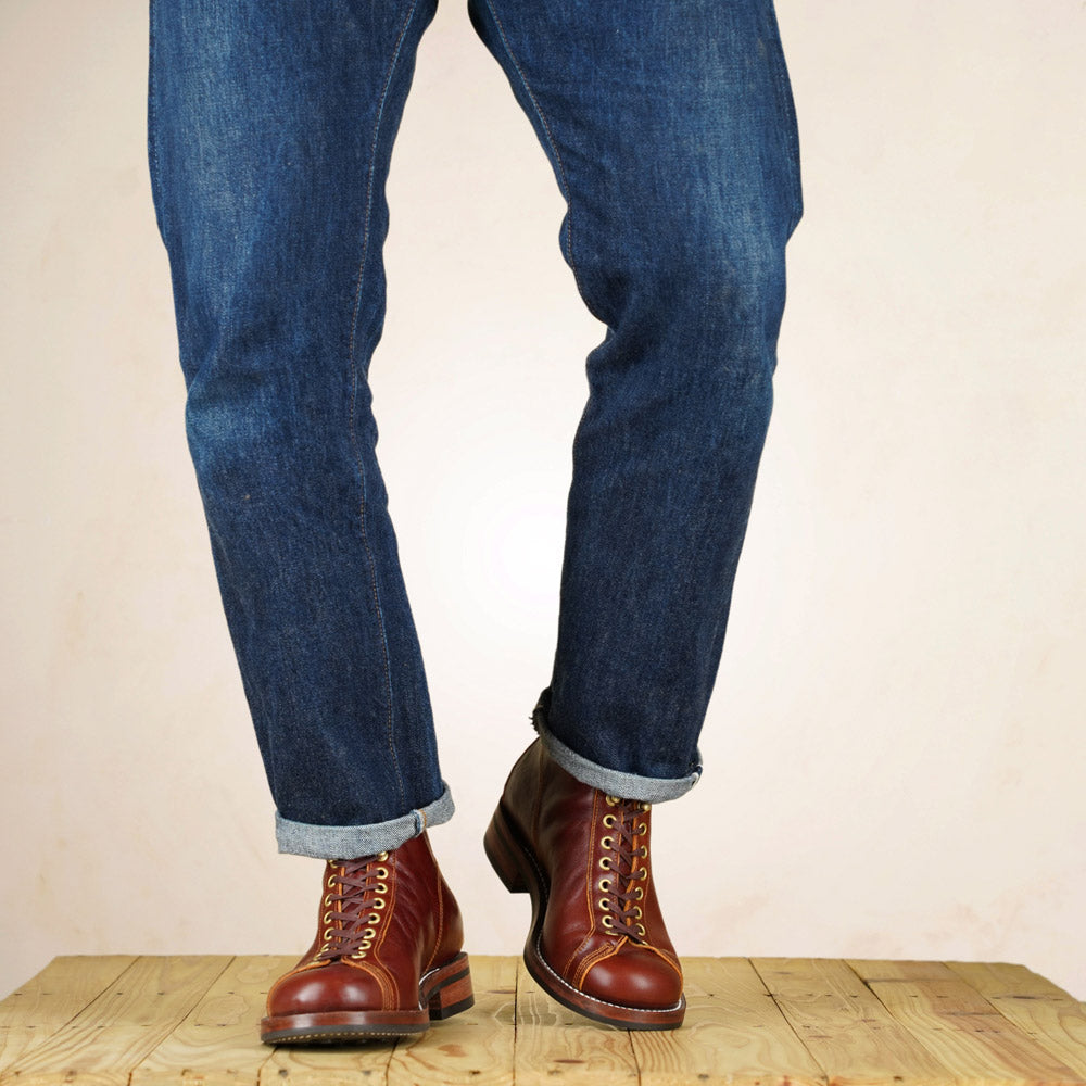 Double Helix Oil Pump Boots - Burgundy Horsehide