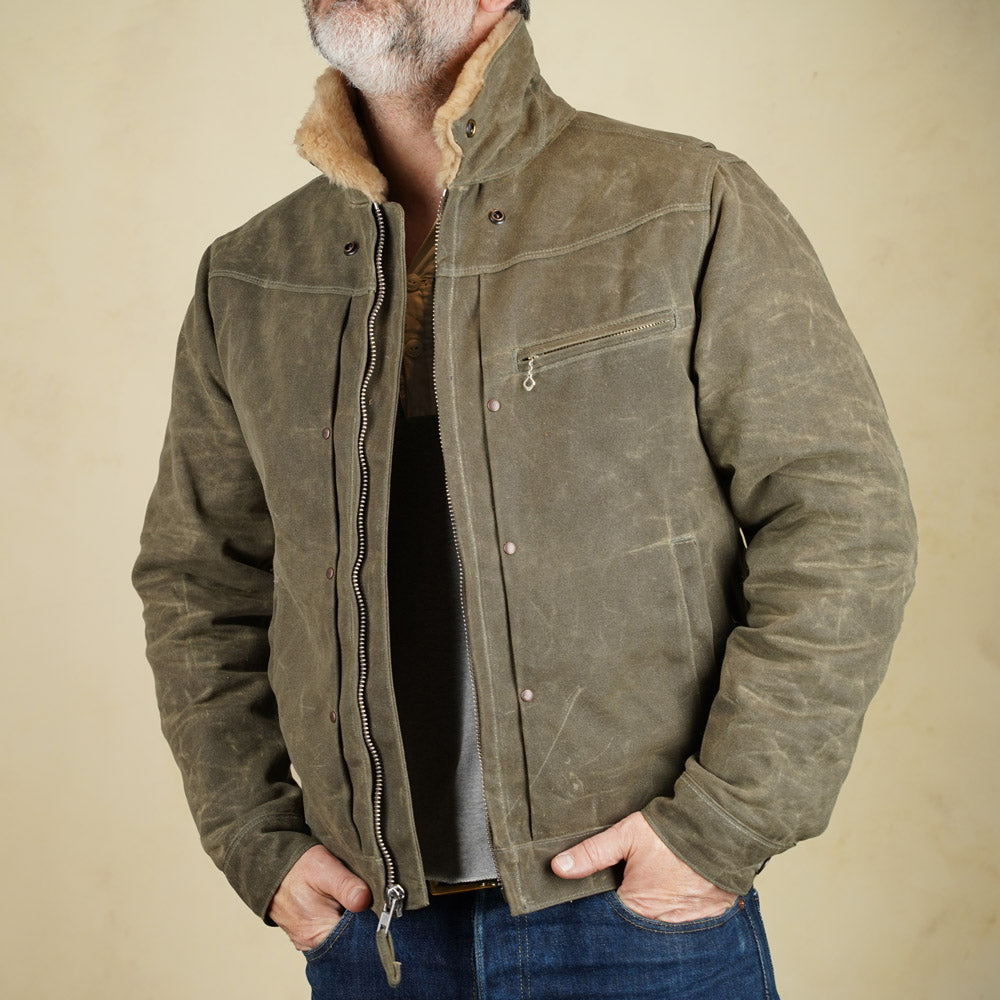 Freenote Cloth RJ-2 Jacket - 20z Waxed Canvas - Tobacco