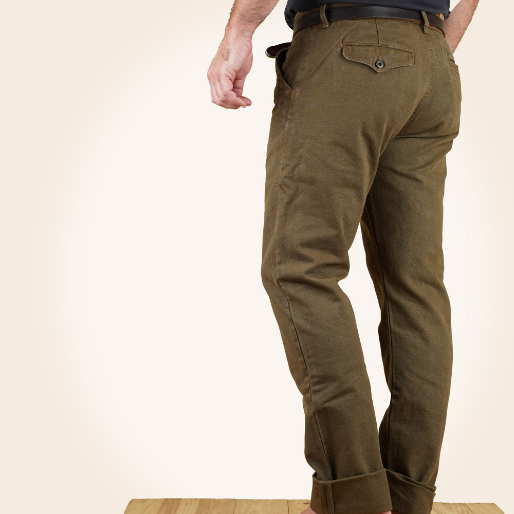 Freenote Cloth Workers Chino - 14oz Slub - Army