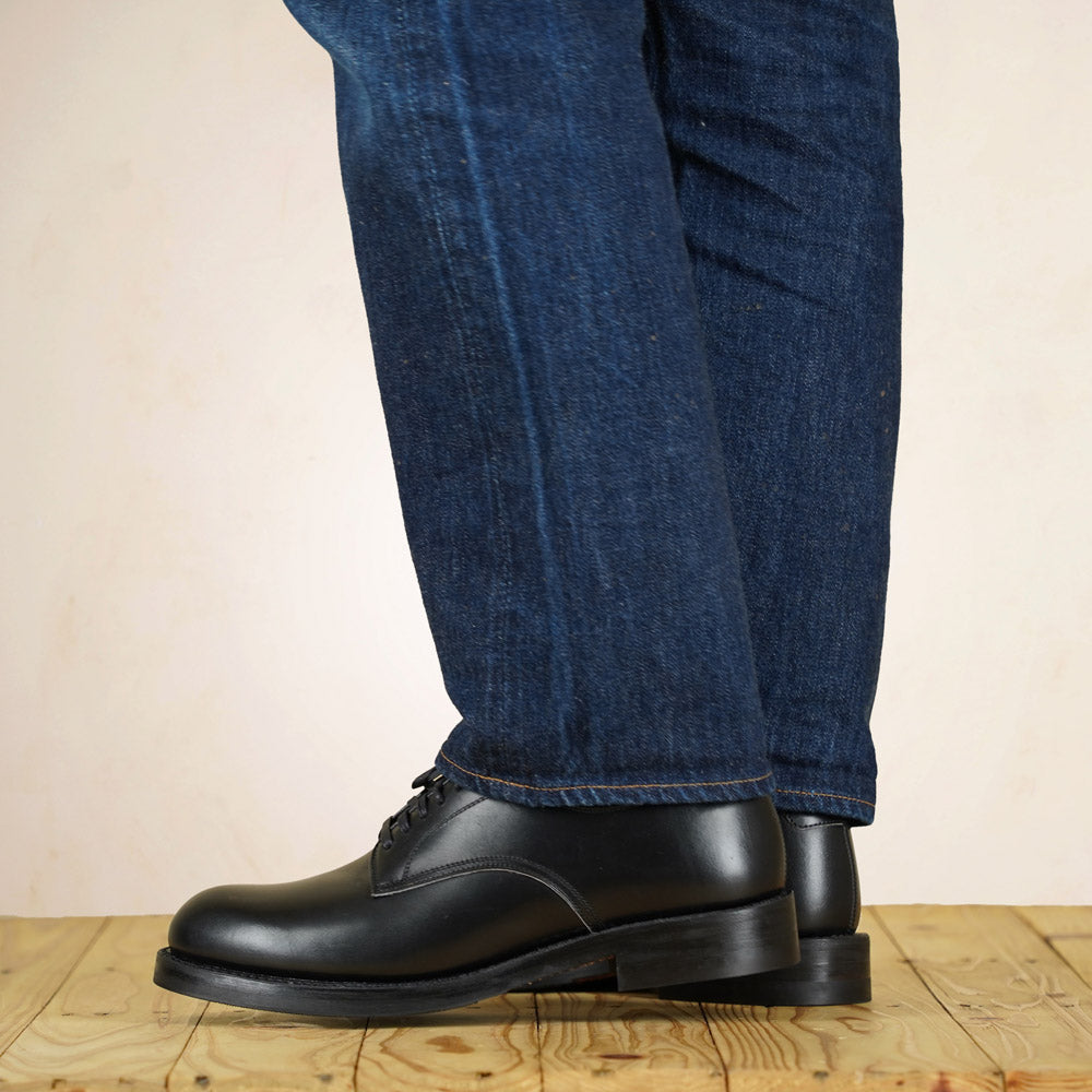 John Lofgren USN Low Quarter Shoes - Black French Calfskin