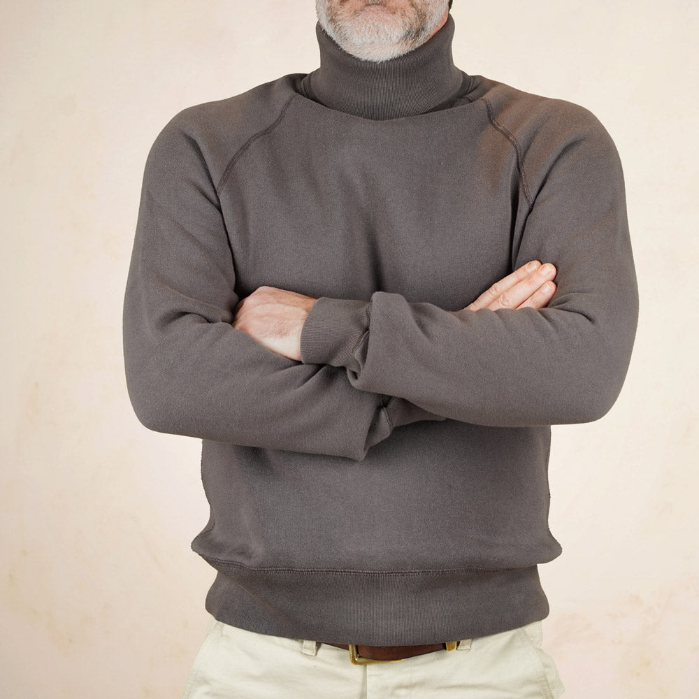 Loop & Weft Roll Neck Sweatshirt LCS1006 - Black