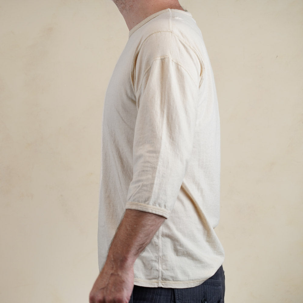 SUPIMA COTTON CLASSIC 3/4 SLEEVE CREW - Ivory LRC1117