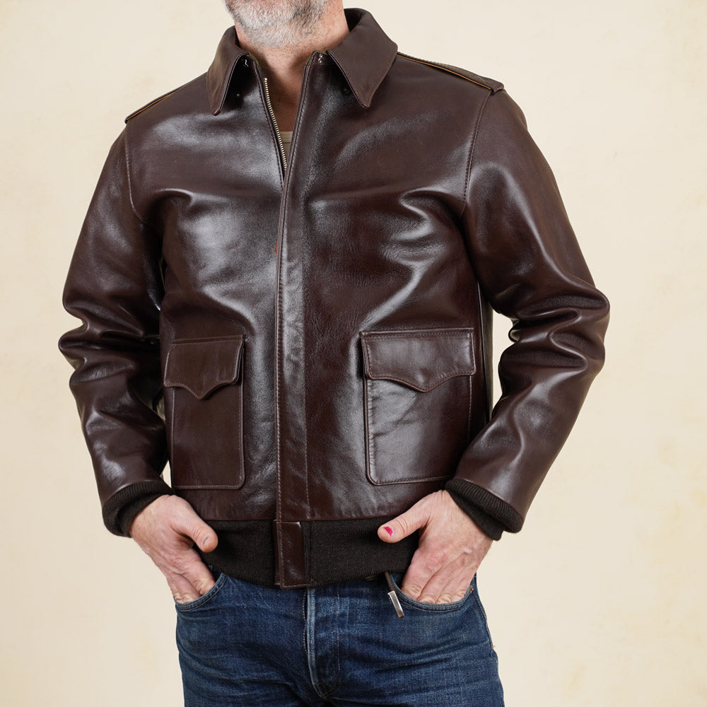 Y’2 Leather A2 Jacket – Brown Horsehide
