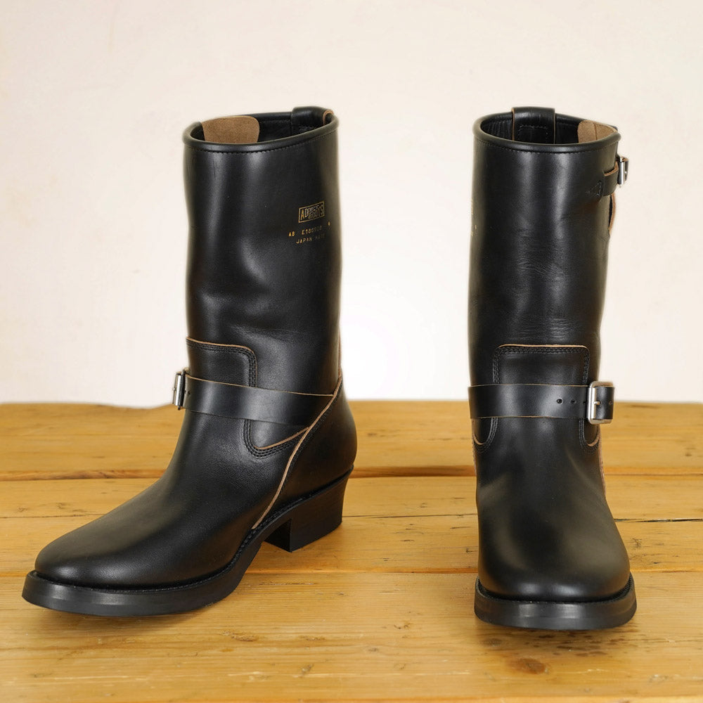 Addict Narrow Engineer Boots AB-01HB-CL - Black Horsehide