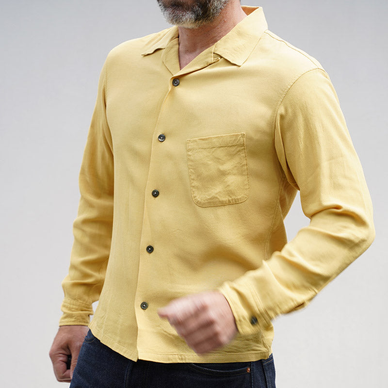 ACVM SH02RY RAYON LS SHIRT YELLOW