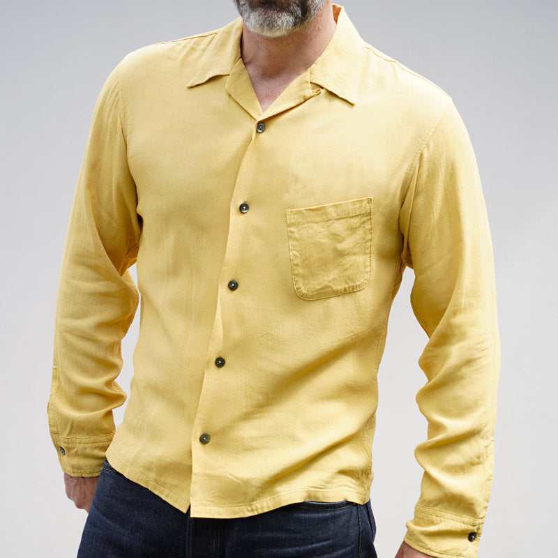 ACVM SH02RY RAYON LS SHIRT YELLOW