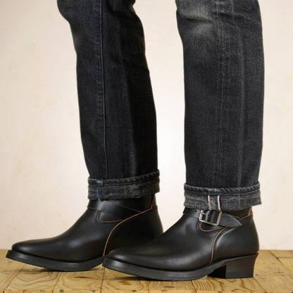 Addict Narrow Engineer Boots AB-01HB-CL - Black Horsehide