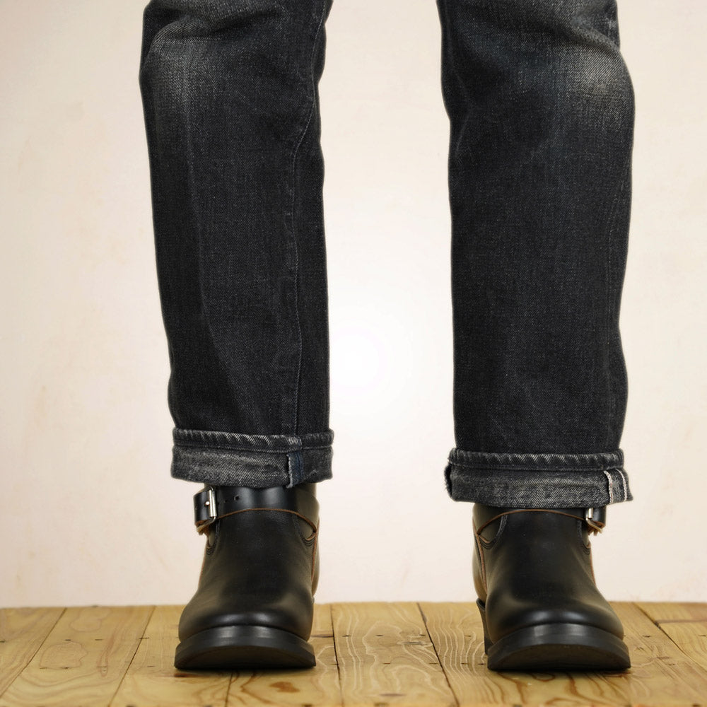 Addict Narrow Engineer Boots AB-01HB-CL - Black Horsehide