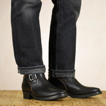 Addict Narrow Engineer Boots AB-01HB-CL - Black Horsehide