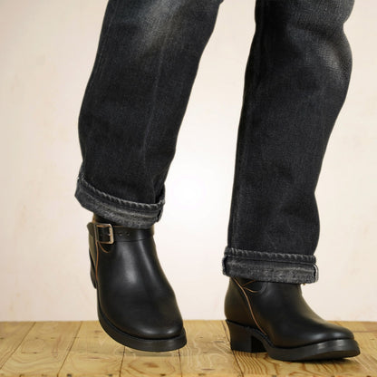 Addict Narrow Engineer Boots AB-01HB-CL - Black Horsehide