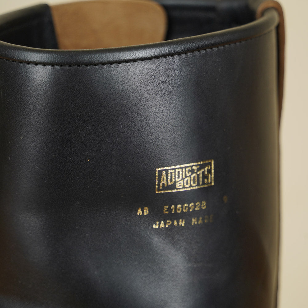 Addict Narrow Engineer Boots AB-01HB-CL - Black Horsehide