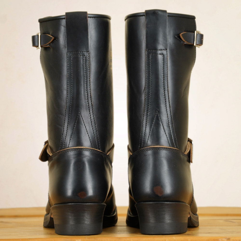 Addict Narrow Engineer Boots AB-01HB-CL - Black Horsehide
