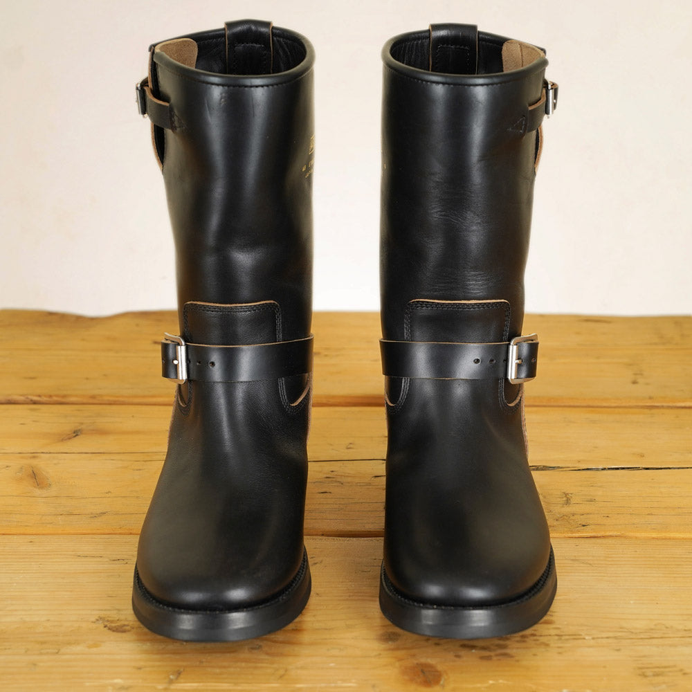 Addict Narrow Engineer Boots AB-01HB-CL - Black Horsehide