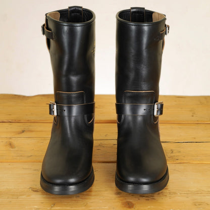 Addict Narrow Engineer Boots AB-01HB-CL - Black Horsehide