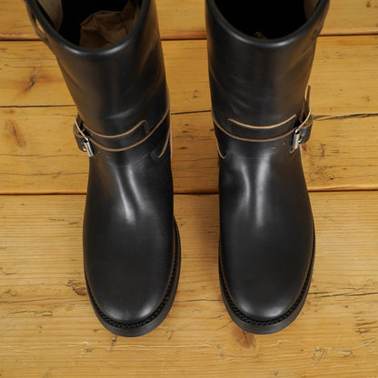 Addict Narrow Engineer Boots AB-01HB-CL - Black Horsehide
