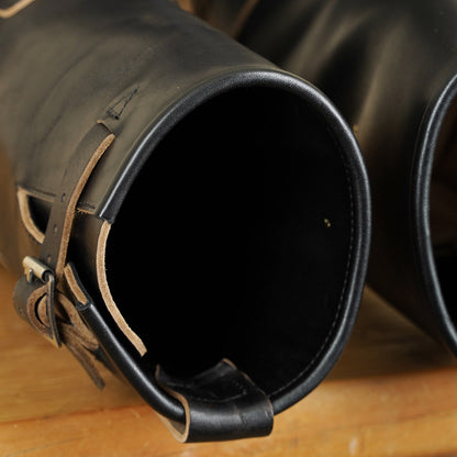 Addict Narrow Engineer Boots AB-01HB-CL - Black Horsehide