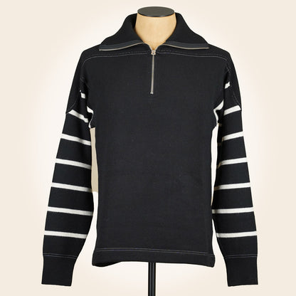 Wearmasters Lot 582 Turtle Zip Sweater - Black