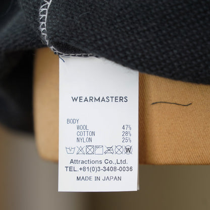 Wearmasters Lot 582 Turtle Zip Sweater - Black