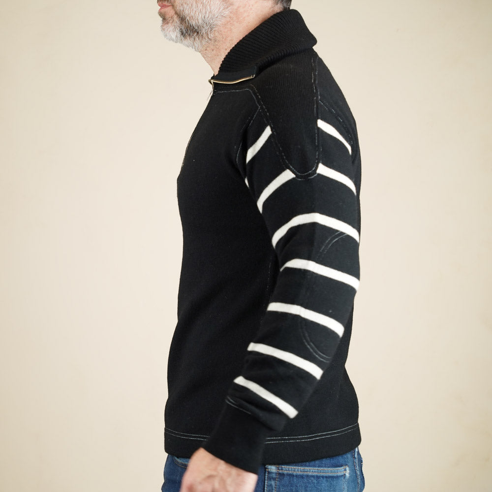 Wearmasters Lot 582 Turtle Zip Sweater - Black