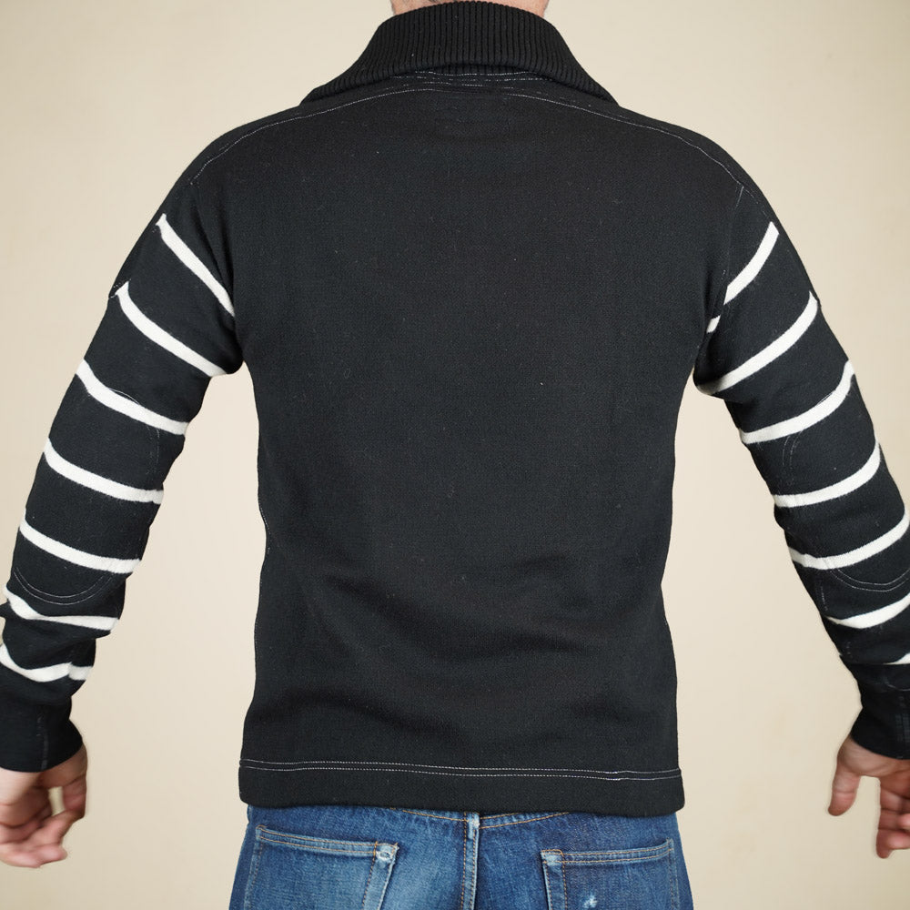 Wearmasters Lot 582 Turtle Zip Sweater - Black