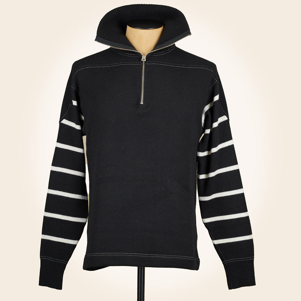 Wearmasters Lot 582 Turtle Zip Sweater - Black