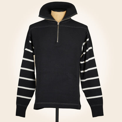 Wearmasters Lot 582 Turtle Zip Sweater - Black