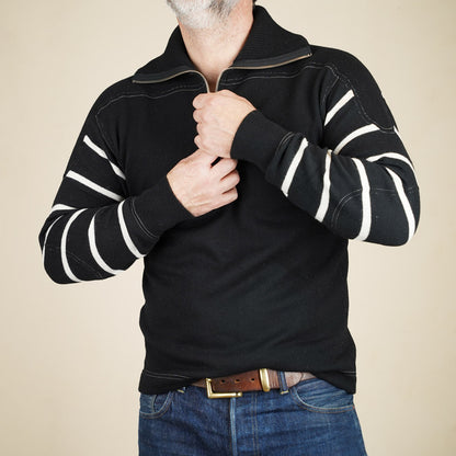 Wearmasters Lot 582 Turtle Zip Sweater - Black