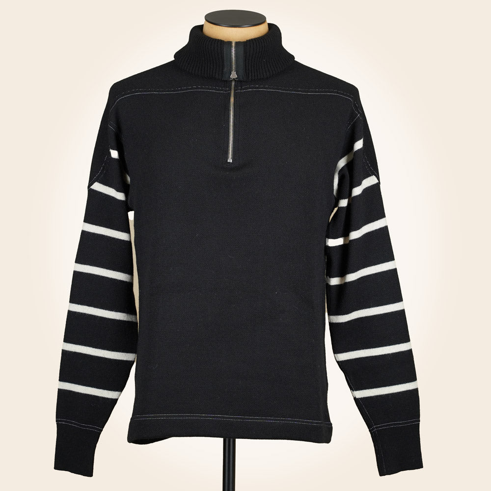 Wearmasters Lot 582 Turtle Zip Sweater - Black