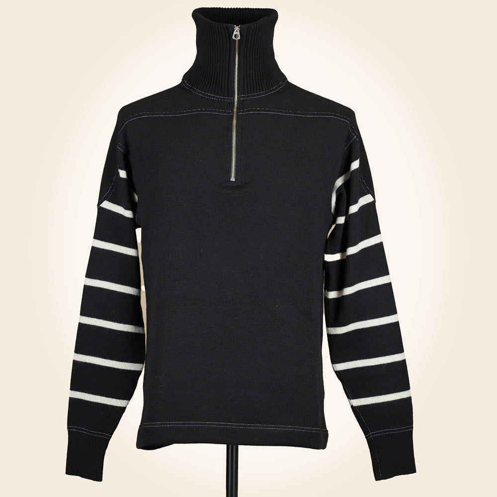 Wearmasters Lot 582 Turtle Zip Sweater - Black