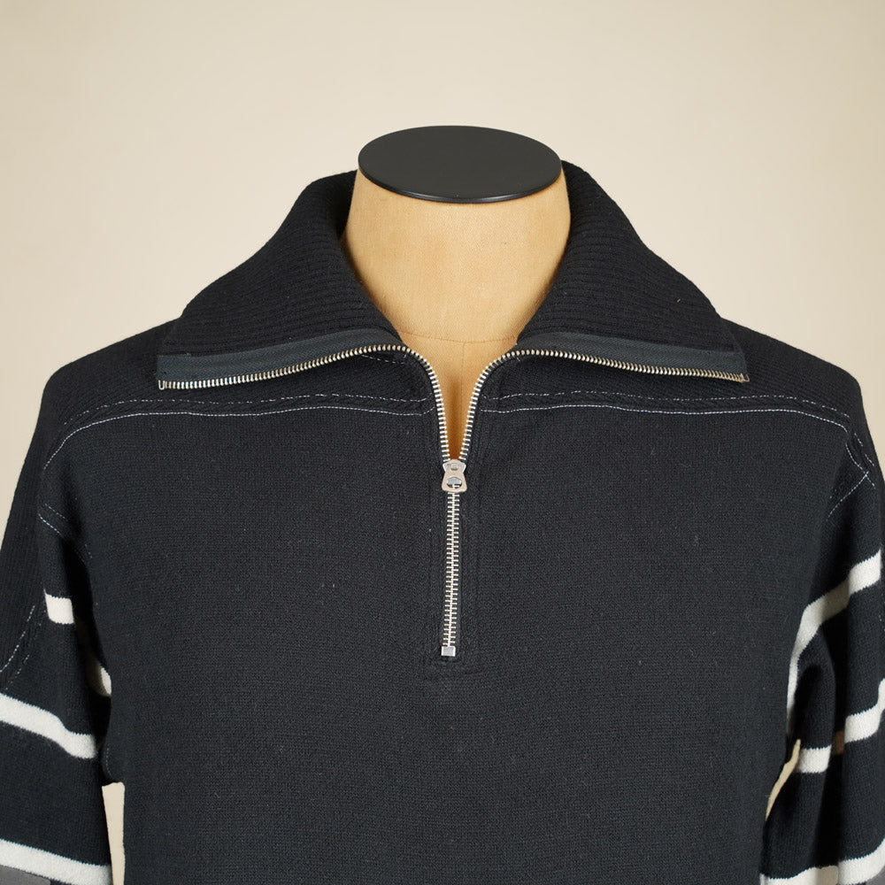 Wearmasters Lot 582 Turtle Zip Sweater - Black