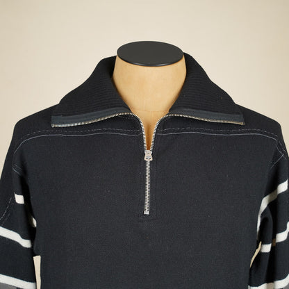 Wearmasters Lot 582 Turtle Zip Sweater - Black