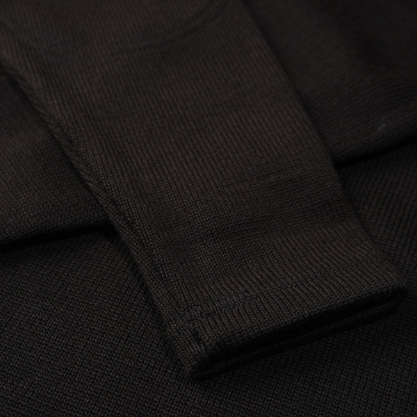 Dehen 1920 1/4 Zip Moto Sweater Black