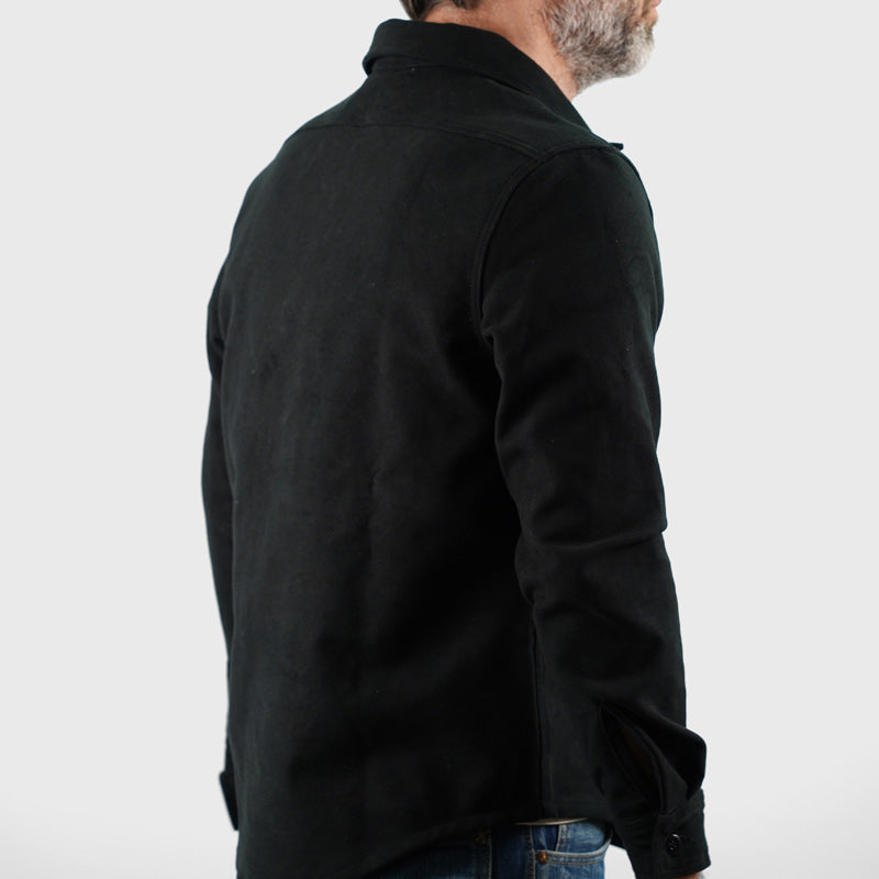 Dehen 1920 1/4 Zip Shirt Moleskin Black