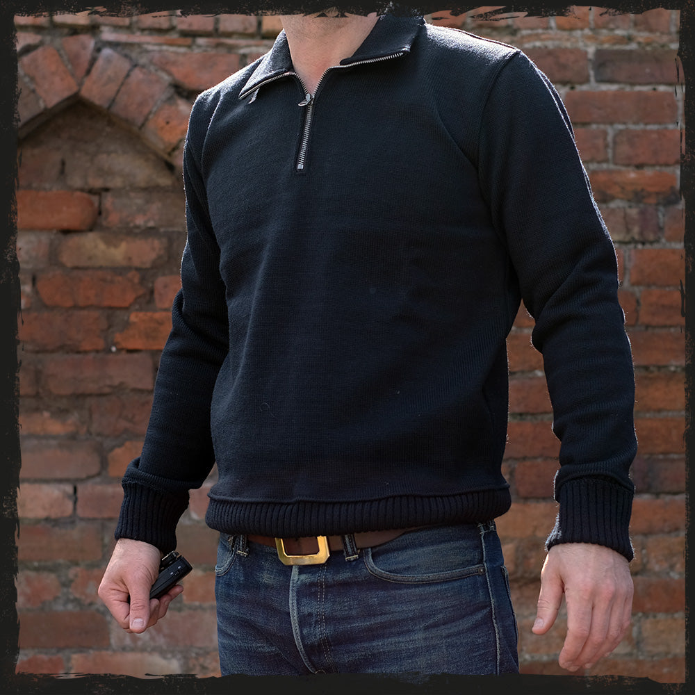 Dehen 1920 Motorcycle Sweater - Black