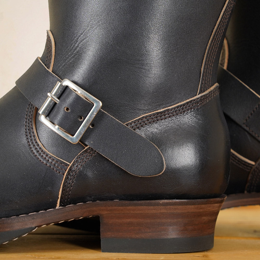 Double Helix Detonator 702 Engineer Boots - Black Horsebutt strip leather