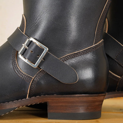 Double Helix Detonator 702 Engineer Boots - Black Horsebutt strip leather