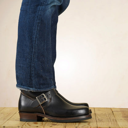 Double Helix Detonator 702 Engineer Boots - Black Horsebutt strip leather