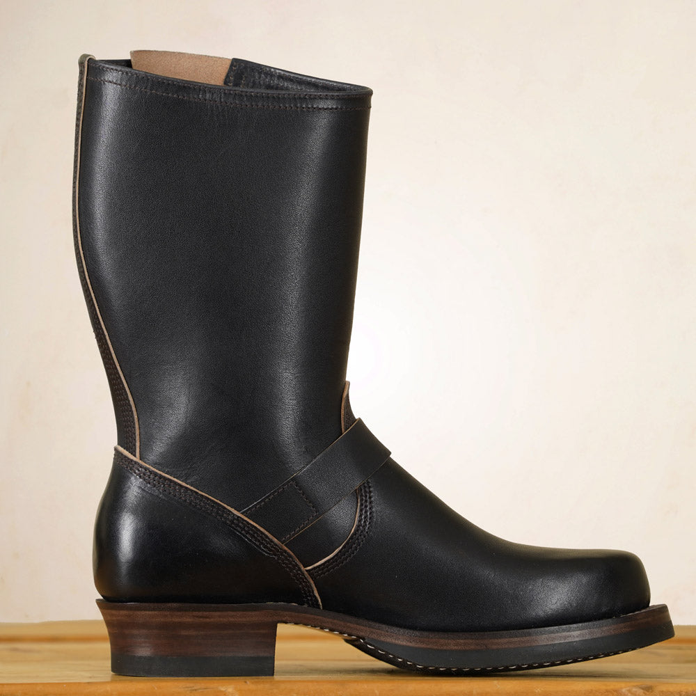 Double Helix Detonator 702 Engineer Boots - Black Horsebutt strip leather