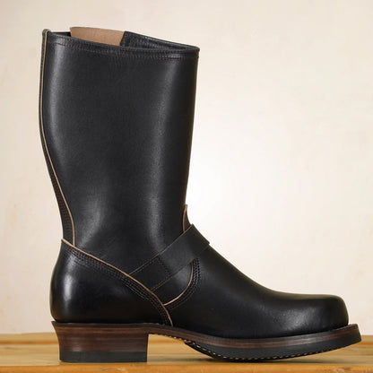 Double Helix Detonator 702 Engineer Boots - Black Horsebutt strip leather