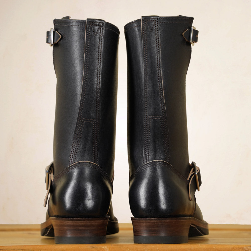 Double Helix Detonator 702 Engineer Boots - Black Horsebutt strip leather