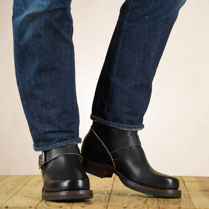 Double Helix Detonator 702 Engineer Boots - Black Horsebutt strip leather