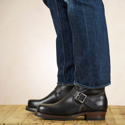 Double Helix Detonator 702 Engineer Boots - Black Horsebutt strip leather