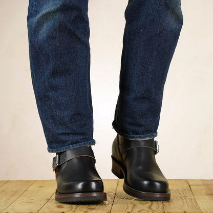 Double Helix Detonator 702 Engineer Boots - Black Horsebutt strip leather