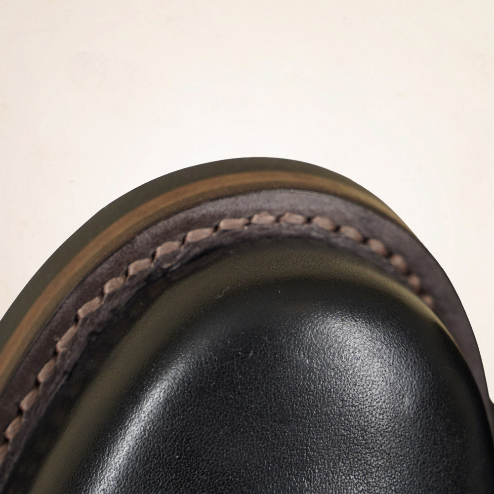 Double Helix Detonator 702 Engineer Boots - Black Horsebutt strip leather