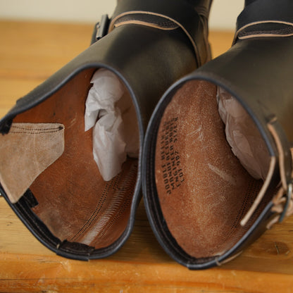 Double Helix Detonator 902 Engineer Boots - Black Horsebutt strip leather