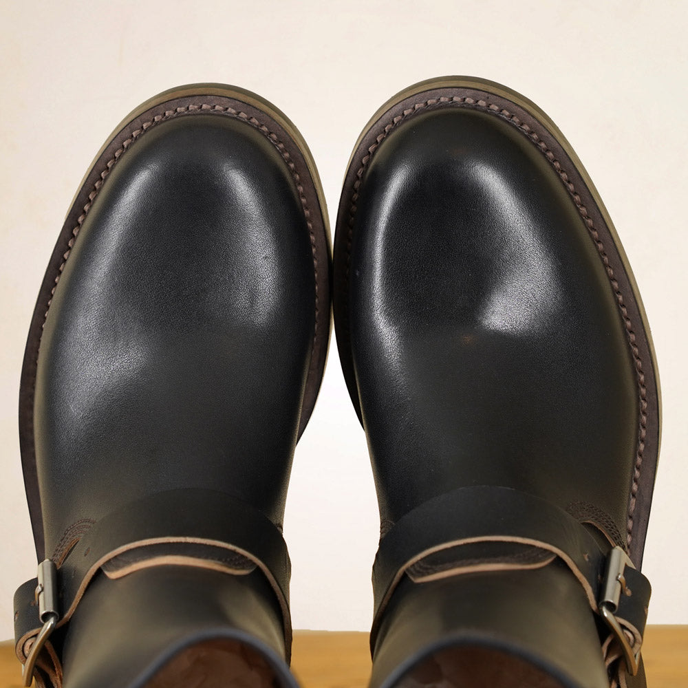 Double Helix Detonator 902 Engineer Boots - Black Horsebutt strip leather