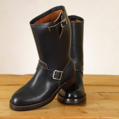 Double Helix Detonator 902 Engineer Boots - Black Horsebutt strip leather
