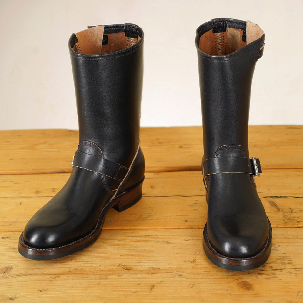 Double Helix Detonator 902 Engineer Boots - Black Horsebutt strip leather
